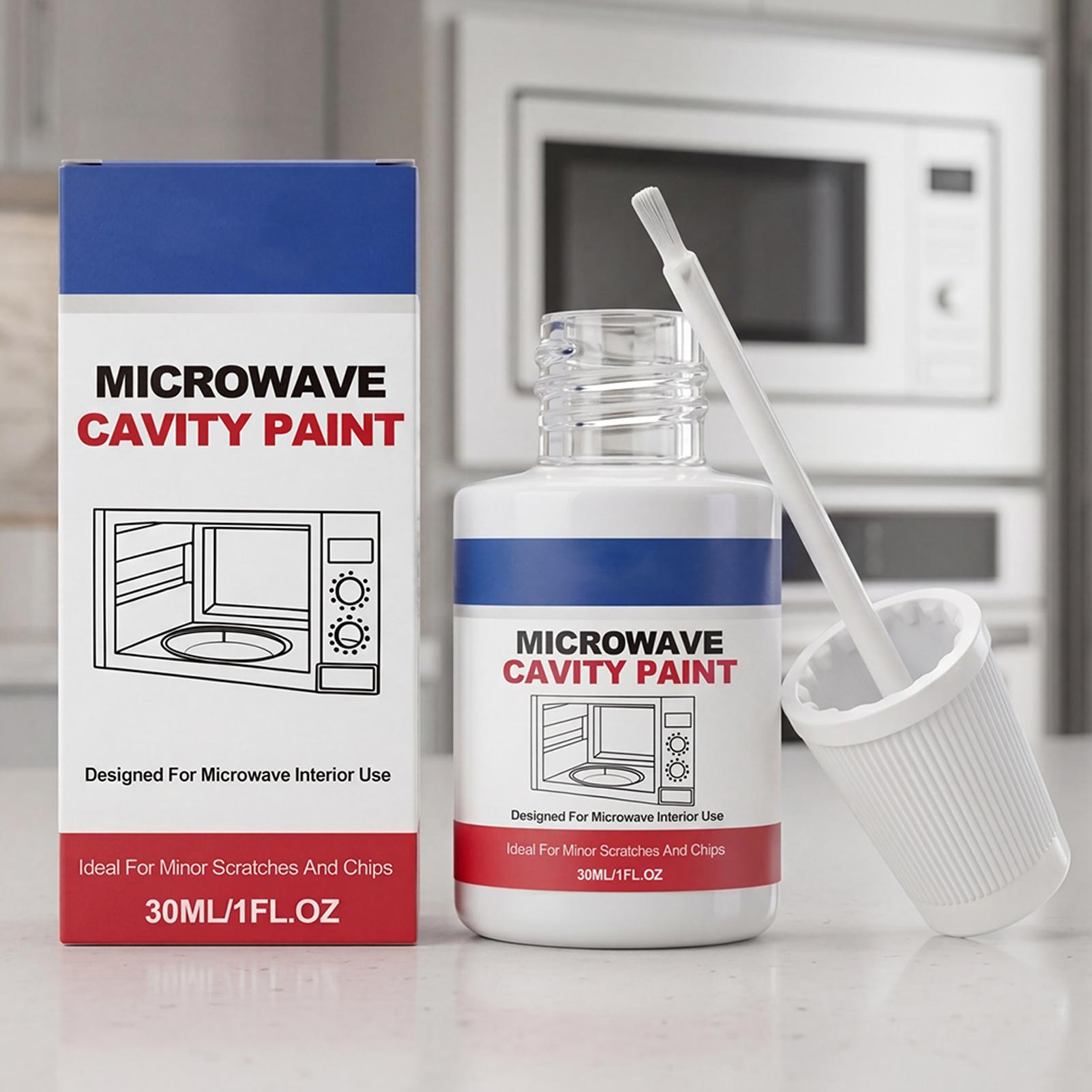 Commercial Kitchen Repair - 30 ミリリットル高光沢電子レンジキャビティタッチアップペイント家電修理コーティング家庭用キッチン寮アパートレストラン商業用