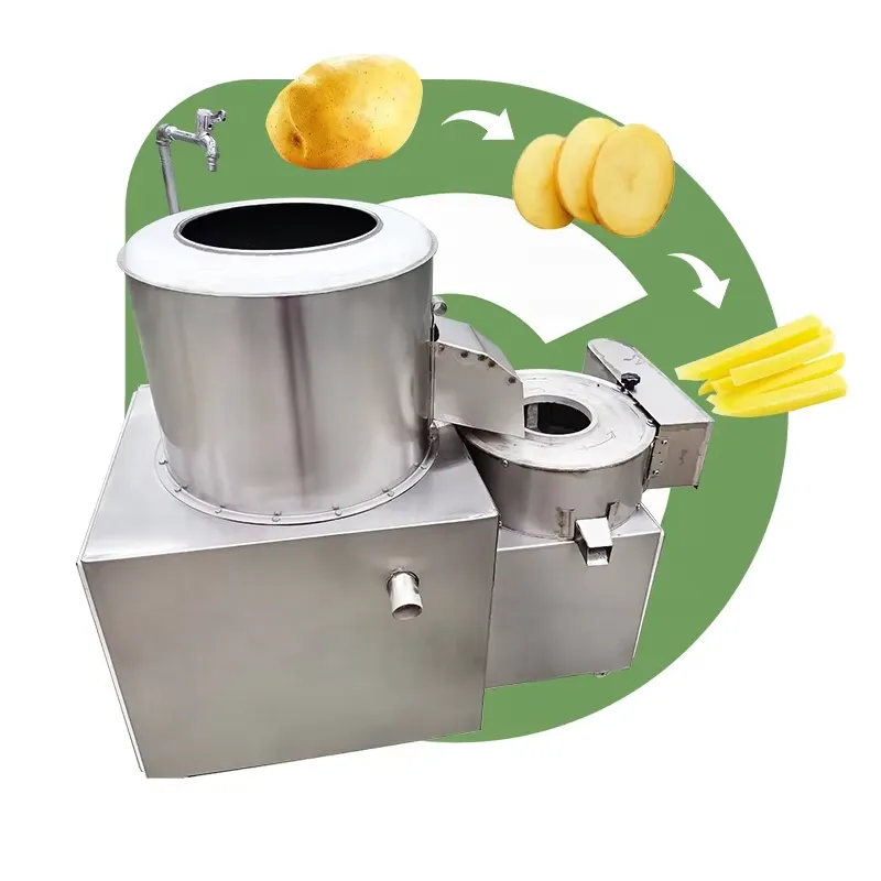 Commercial Potato Peeler - 電動業務用ポテトチップス洗浄皮むきカッターカットスライススライサー細断ピーラーマシン価格