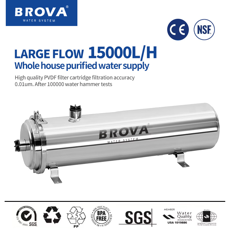 Commercial Kitchen Water Filter - BROVA 超大流量 15000L 浄水器 0.01μm PVDF