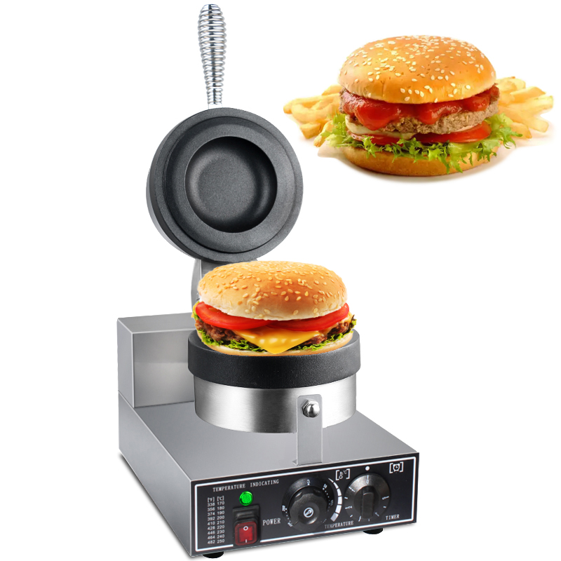 Waffle Maker Commercial - HPH2O 電気UFOバーガーマシン 1300W パニーニプレス機 ノンスティックコーティング バーガーサンドイッチ