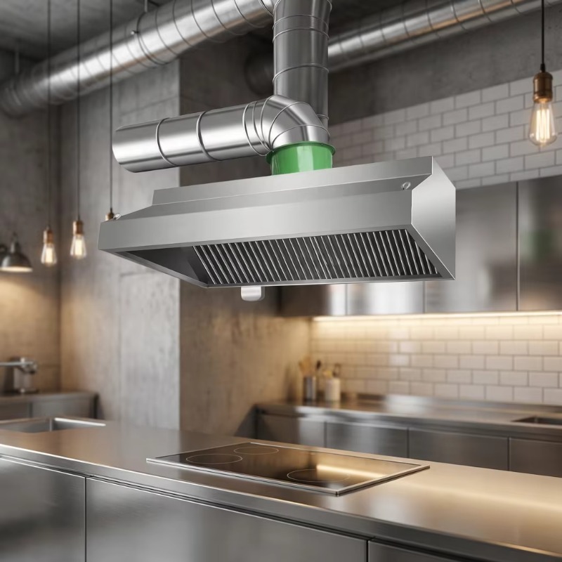 Commercial Kitchen Usa - 業務用カスタマイズ可能なキッチン壁掛けステンレス鋼製コンビネーション排気フード400Wモータープッシュボタン式