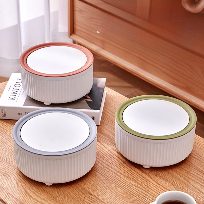 Commercial Kitchen Bin - 蓋付き丸型ゴミ箱、足付き白いゴミ箱、ペーパーバスケット、寝室、キッチン、バスルーム、オフィス、リビングルーム用のゴミ箱