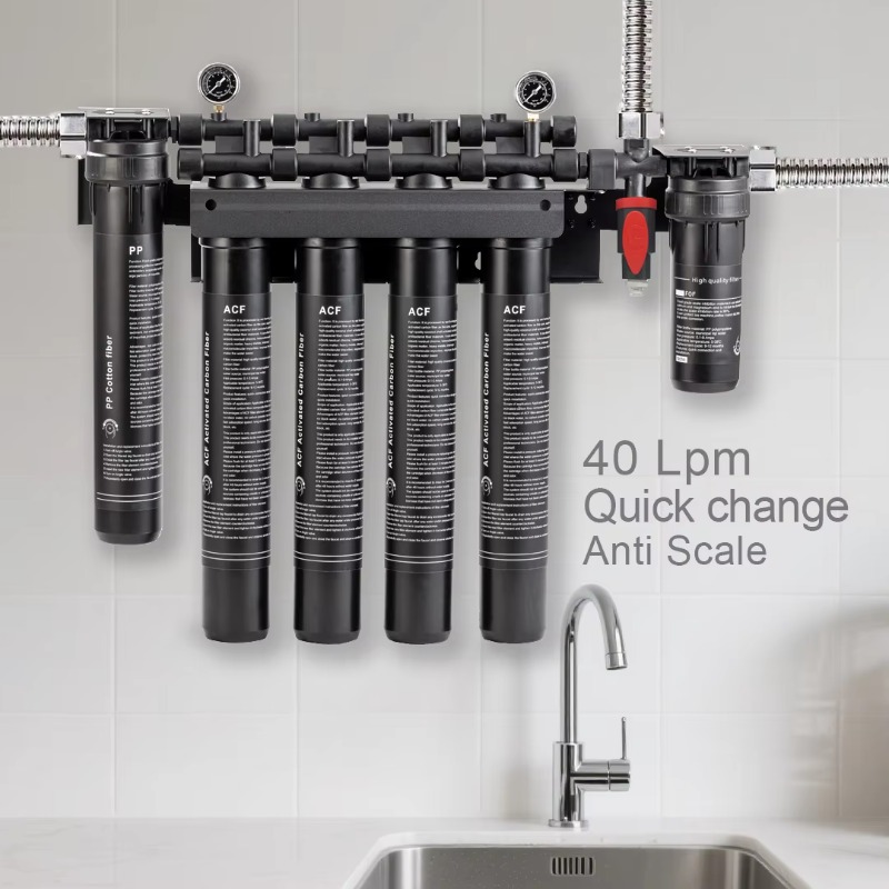 Commercial Kitchen Water Filter - 製氷機コーヒーメーカー水フィルター6段階業務用高流量スケールクイックチェンジ浄水器（ホテル、屋外キッチン用）