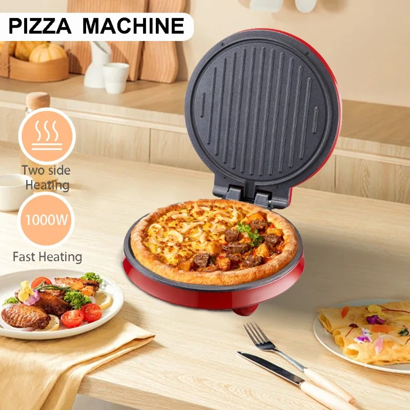 Waffle Maker Commercial - 110V電気ピザマシン、両面加熱電気ケーキパン、パンケーキマシン、パンケーキマシン、多機能フライパン