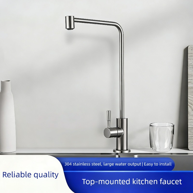 Commercial Kitchen Taps - キッチン浄水器蛇口家庭用飲料水タップ2点入口304ステンレス鋼つや消し直接飲料フィルター蛇口