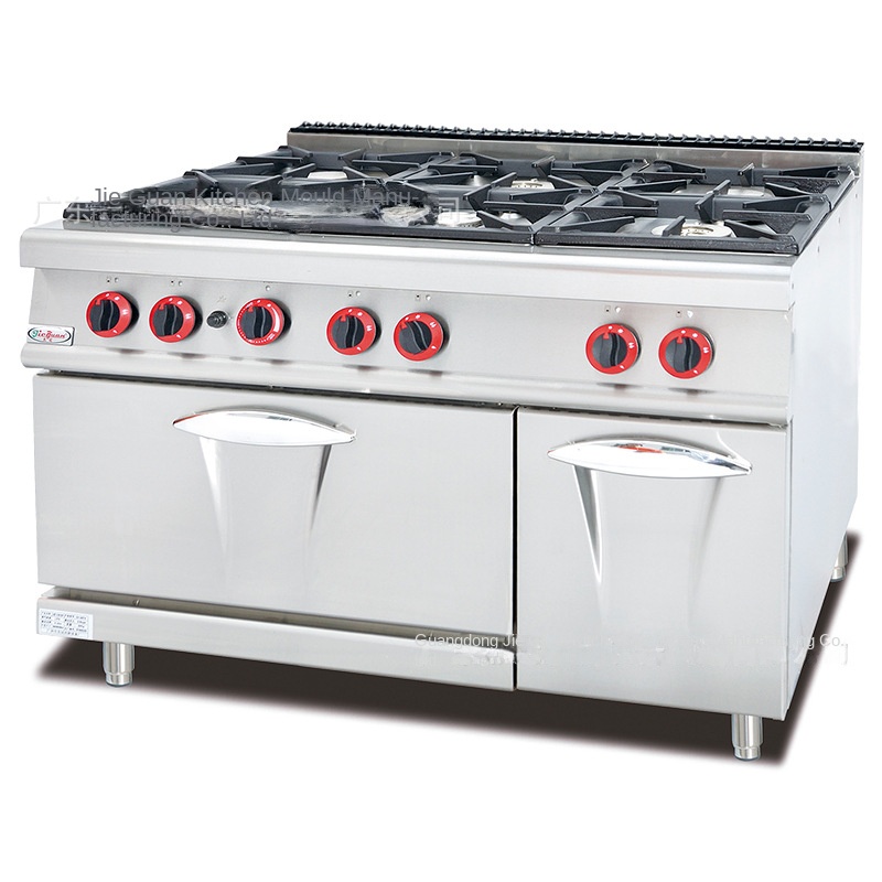 Commercial Kitchen Usa - ジーグァン GH-797A 業務用厨房コンロ 縦型ガス6口ウエスタンスタイルオーブン 6眼オーブン 小型炒め物・焼き物用