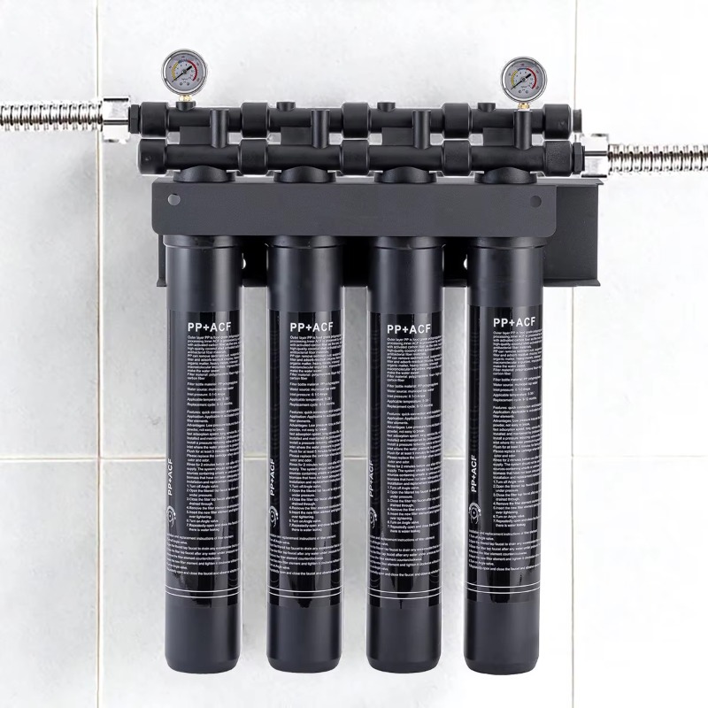 Commercial Kitchen Water Filter - 20インチ4段階業務用システム、40Lpm高流量浄水器、業務用レストラン、ホテル、大型厨房向け