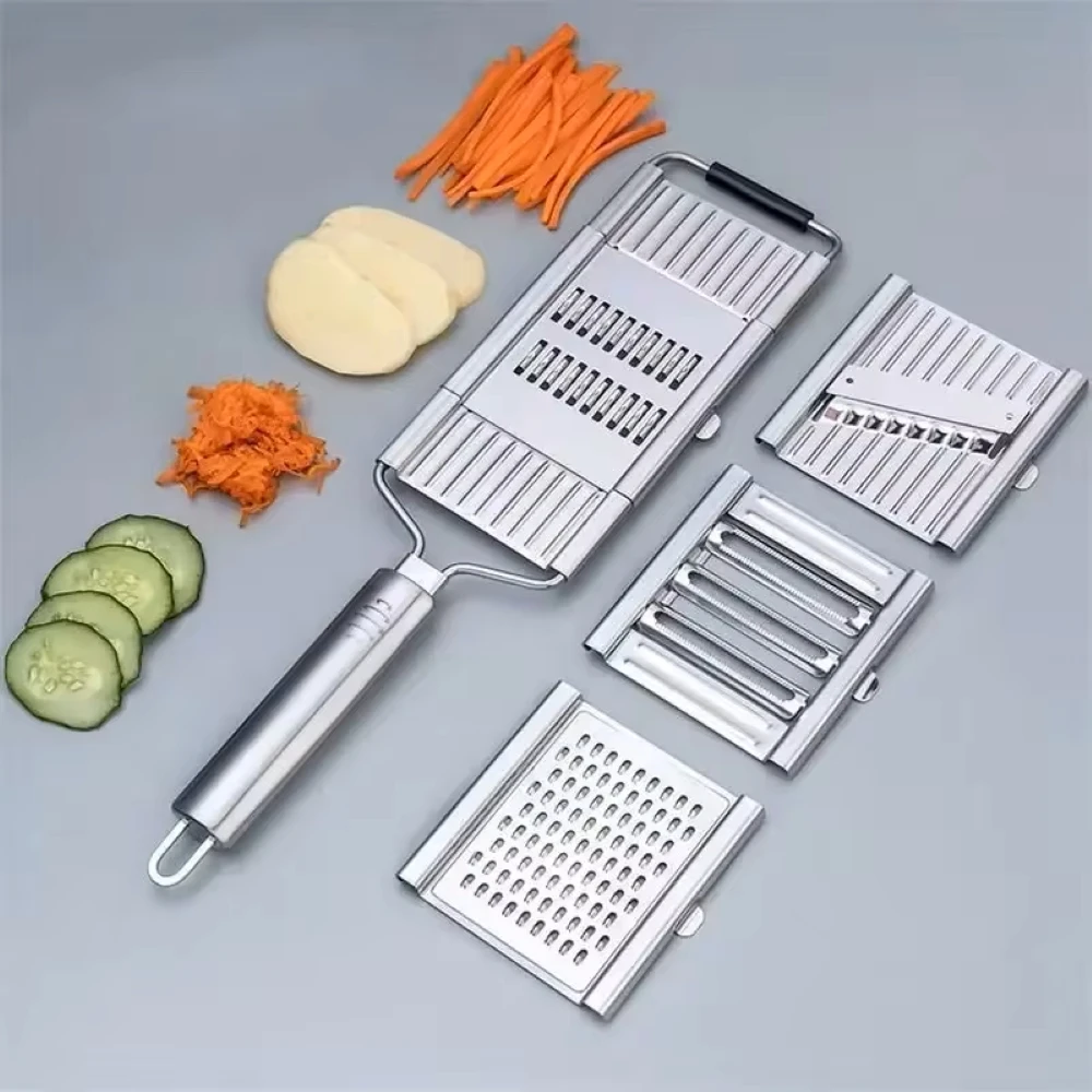 Commercial Potato Peeler - 4 in1 野菜スライサー ステンレス鋼シュレッダーカッター 多目的野菜スライサー カットセット