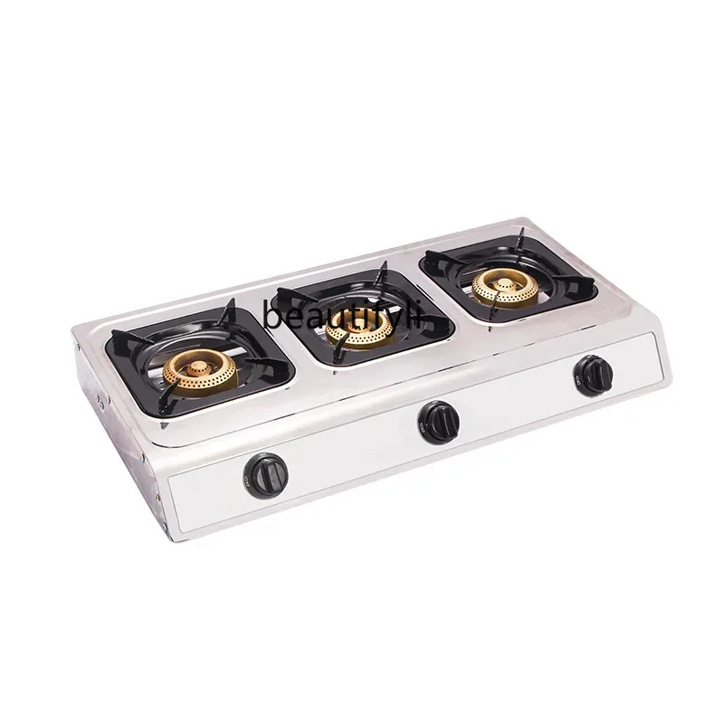 Commercial Kitchen Outlets - 新入荷 ステンレス製 三口ガスコンロ 卓上液化ガスコンロ キッチン用品 業務用