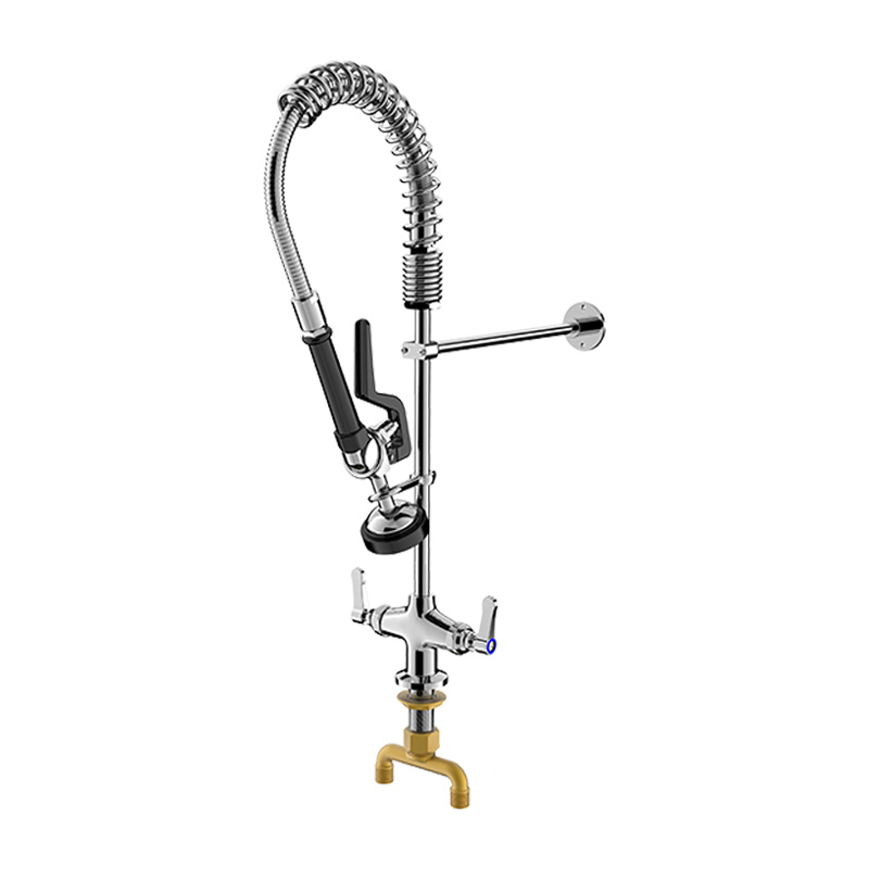 Commercial Kitchen Taps - ミルクティーショップのフラッシングシャワーカフェデスクトップ温水と冷水をスイング高圧蛇口で混合
