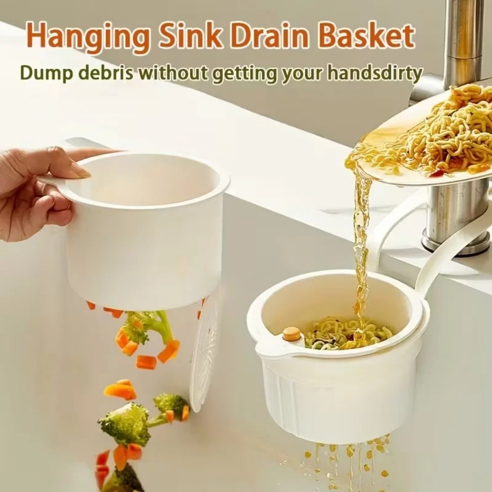 Commercial Kitchen Bin - キッチンシンクストレーナーバスケット 吊り下げ式フィルターバスケット フードキャッチャー 廃棄物フィルターツール キッチンとバスルーム用の多機能ツール
