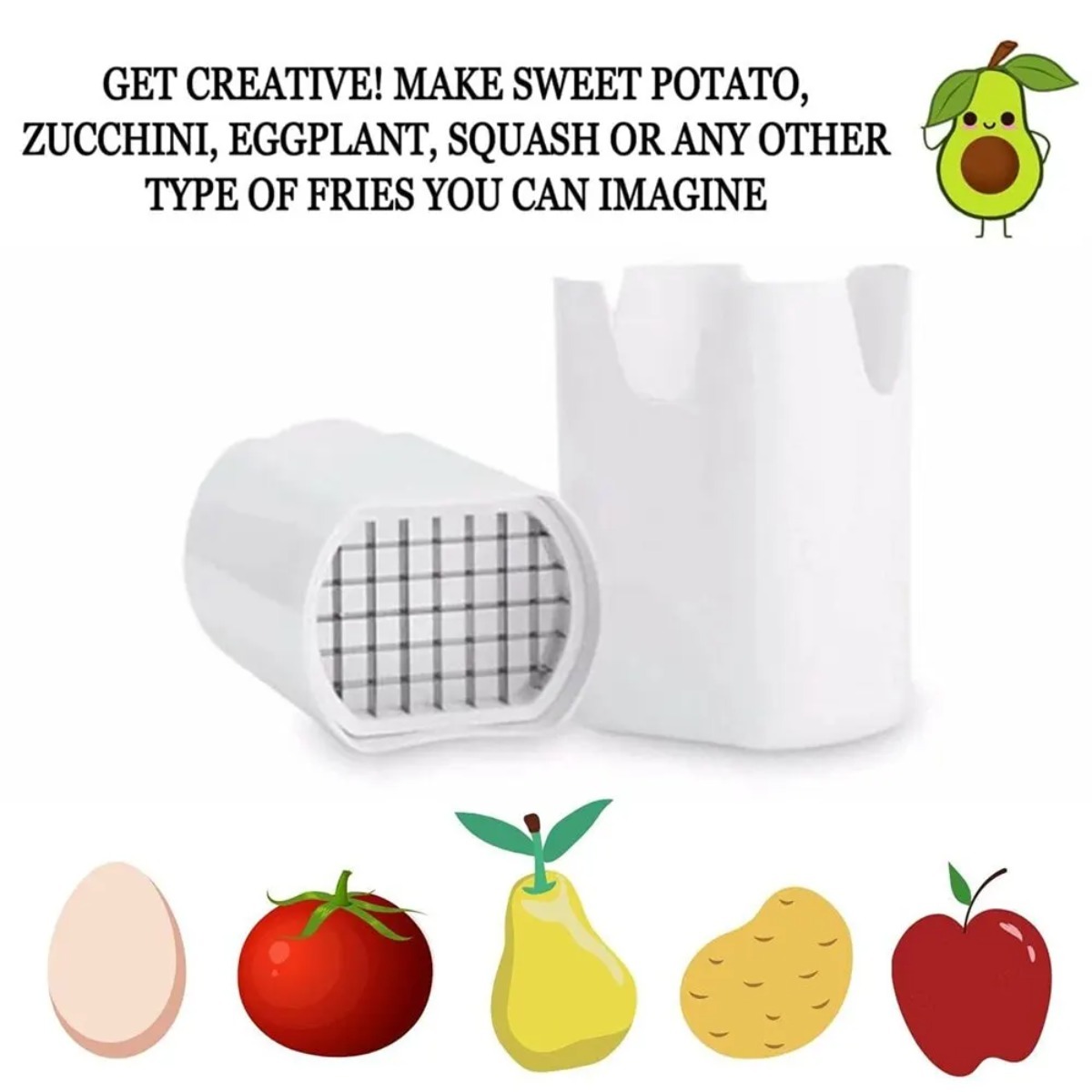 白いフライドポテトカッターツール、食品と野菜の細断機、手動式 - Commercial Potato Peeler のレビューと価格
