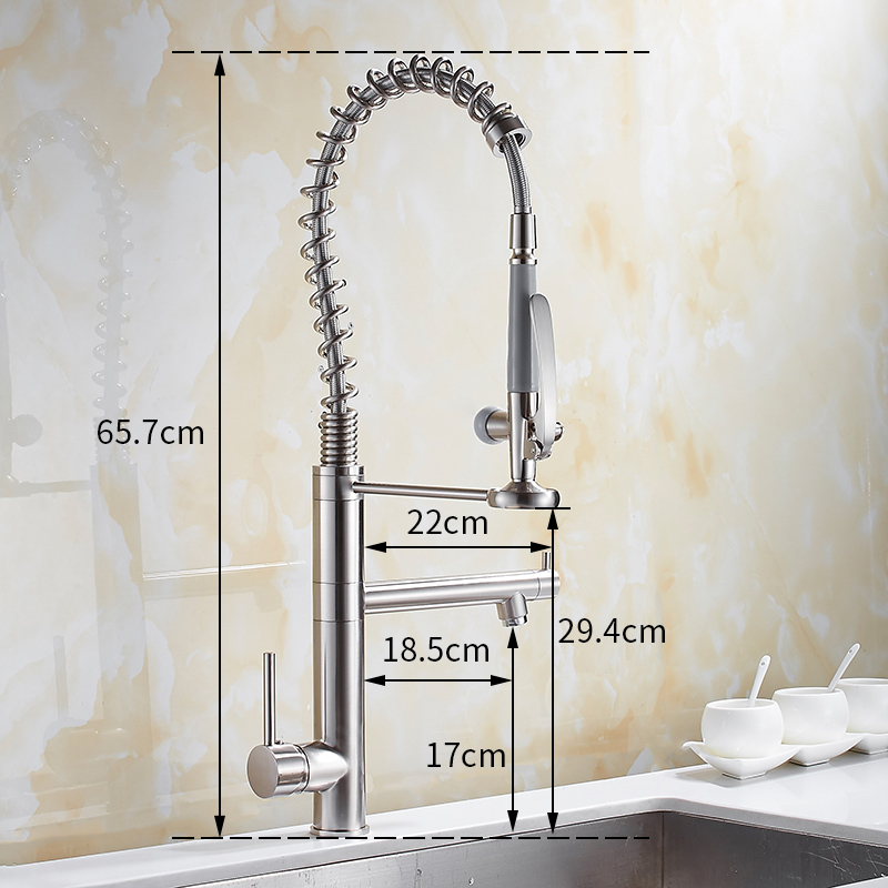 クローム真ちゅう製のキッチン蛇口,ミキサー,シングルハンドル - Commercial Kitchen Taps のレビューと価格