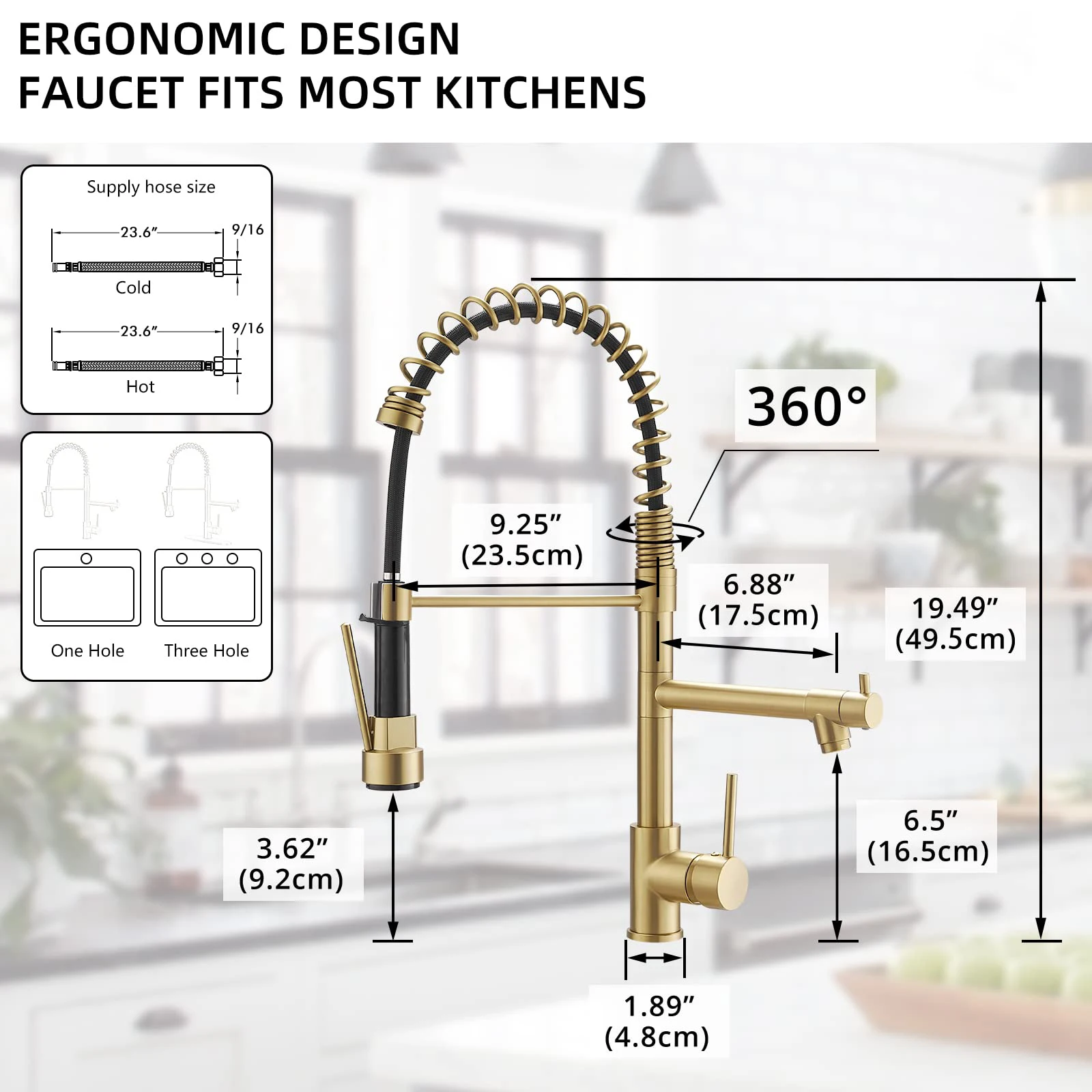 フレキシブルキッチン蛇口 プルダウンスプレーヤー付き 業務用 - Commercial Kitchen Taps のレビューと価格