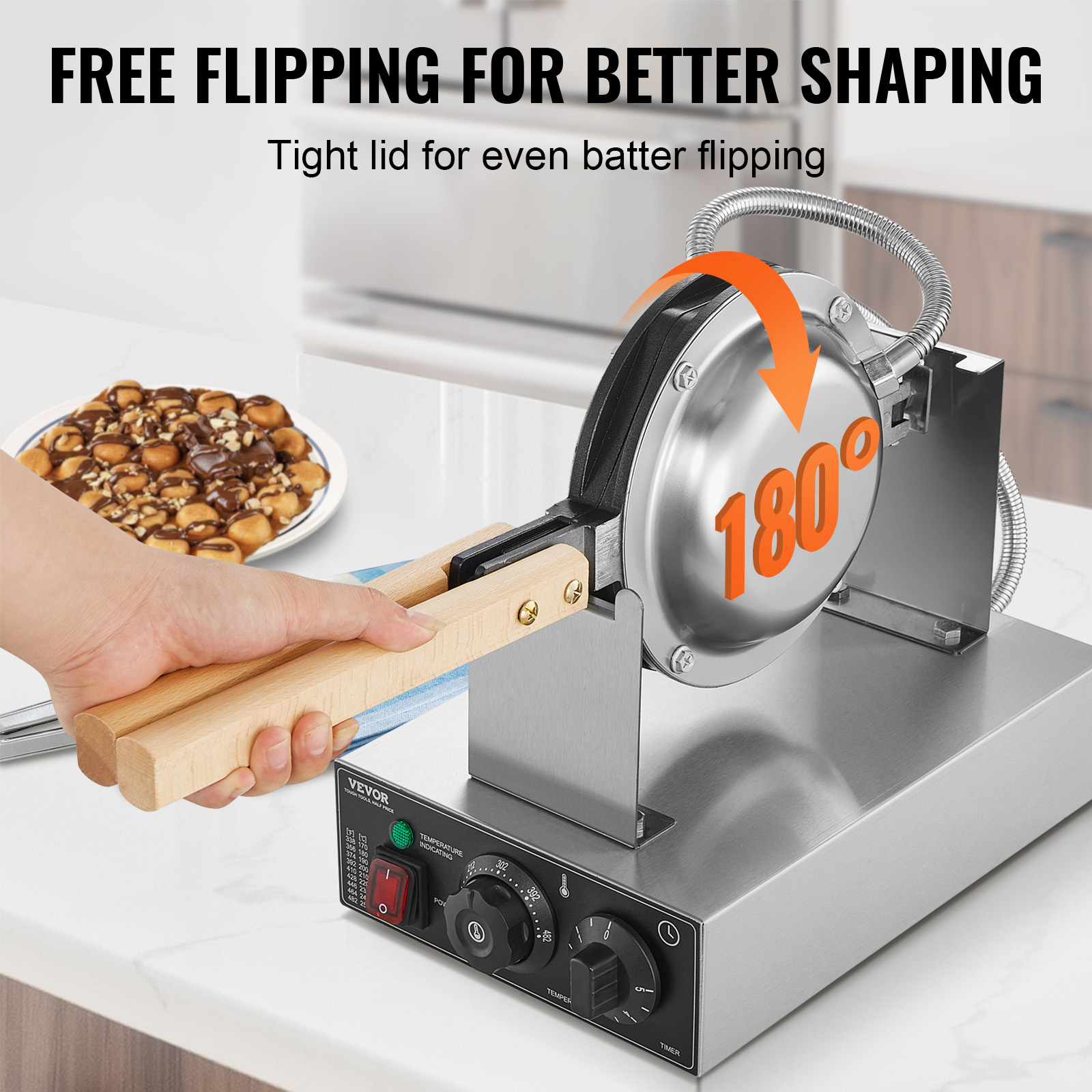 HomeWise 商用エッグバブルワッフルメーカー 1400 - Waffle Maker Commercial のレビューと価格