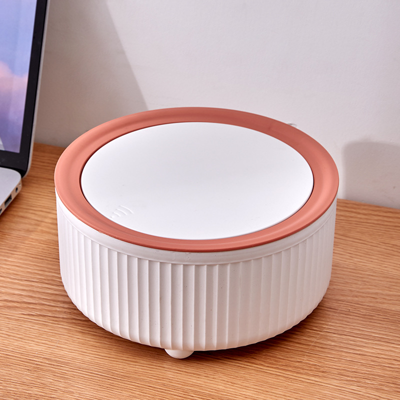 蓋付き丸型ゴミ箱、足付き白いゴミ箱、ペーパーバスケット、寝室 - Commercial Kitchen Bin のレビューと価格