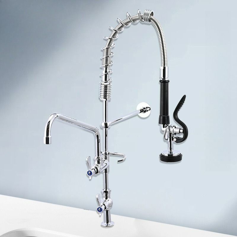 業務用厨房用単水栓プレリンスシンク水栓ミキサー、スイングノズ - Commercial Kitchen Taps のレビューと価格