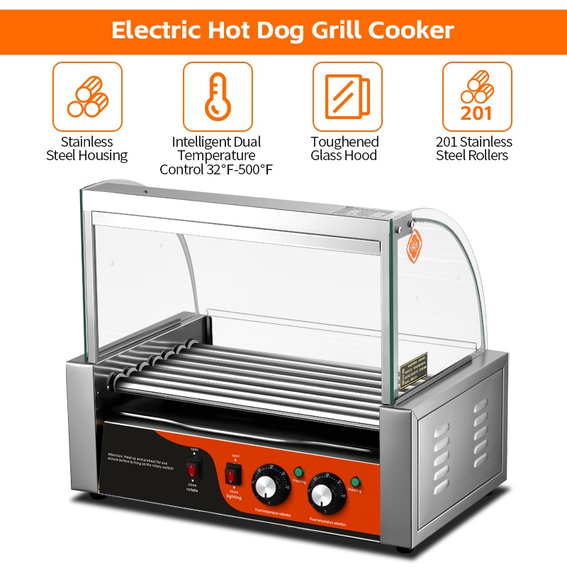 業務用電気ステンレス製ホットドッグ＆ソーセージグリルマシン7 - Commercial Kitchen Usa のレビューと価格