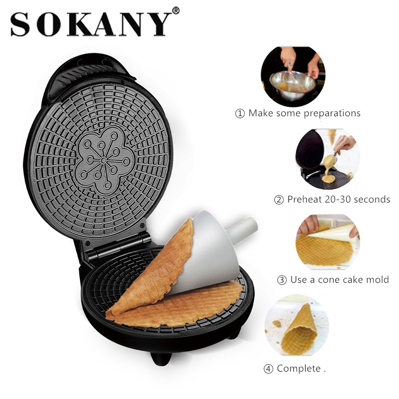 電気クリスピーエッグロールメーカー家庭用朝食エッグロールマシ - Waffle Maker Commercial のレビューと価格