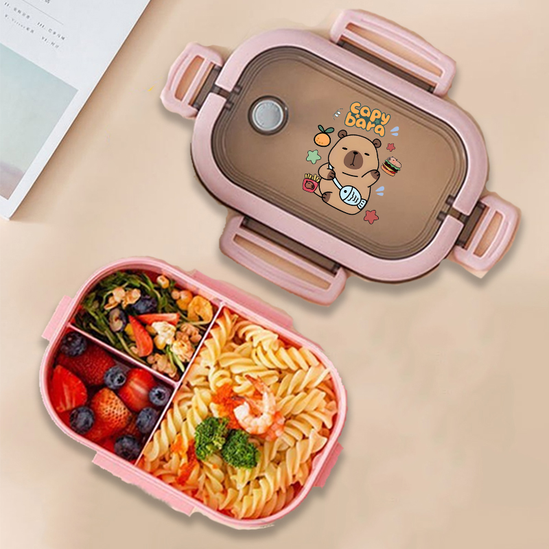 カピバラ弁当箱アニメ動物プリント食品保存容器子供学校ピクニッ - Commercial Kitchen Setup のレビューと価格