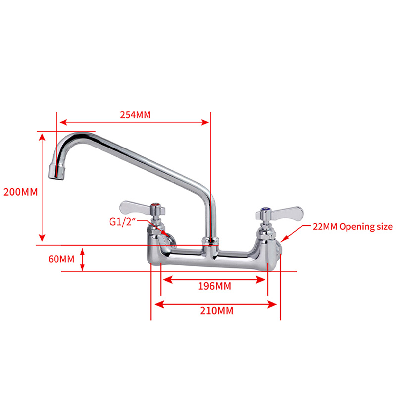 業務用キッチン デュアルハンド 304ステンレス鋼 真鍮製  - Commercial Kitchen Taps のレビューと価格