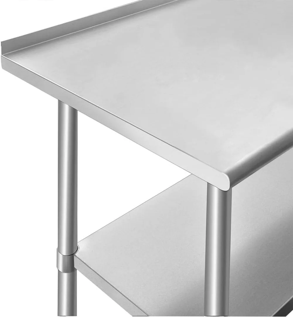 # ステンレス製テーブル、準備・作業用、バックスプラッシュ付 - Commercial Kitchen Backsplash のレビューと価格