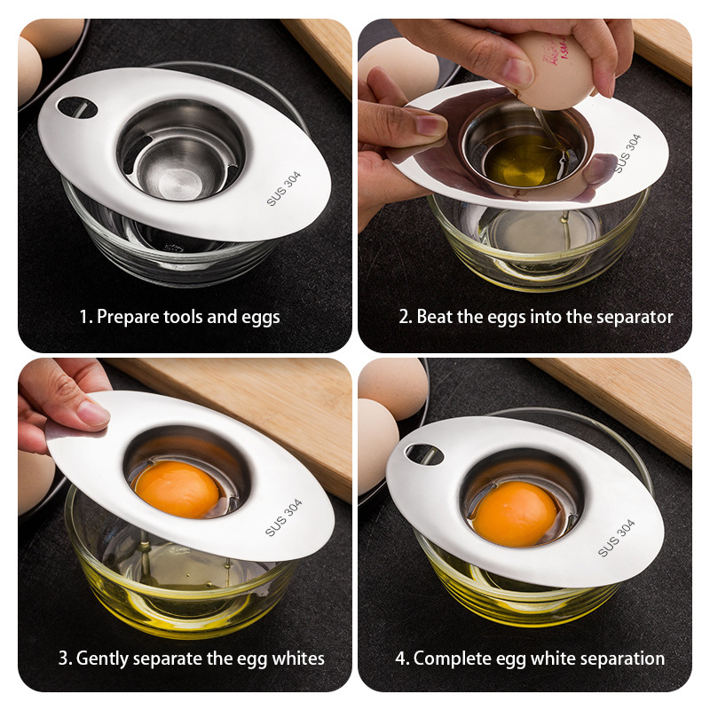 ステンレス鋼卵白分離ツール卵黄フィルターガジェットキッチンア - Commercial Kitchen Setup のレビューと価格