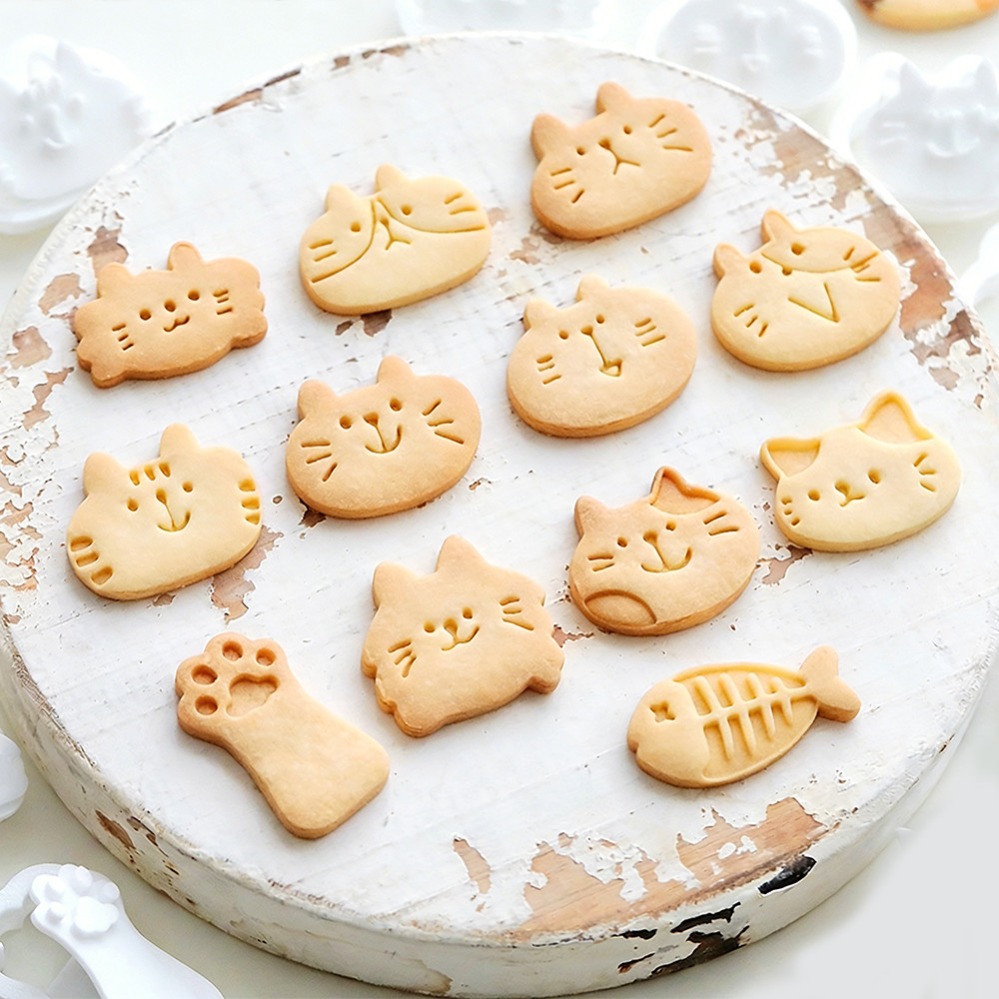 かわいい子猫DIYスタンプクッキーカッター焼き型ベーキングア - Commercial Kitchen Setup のレビューと価格