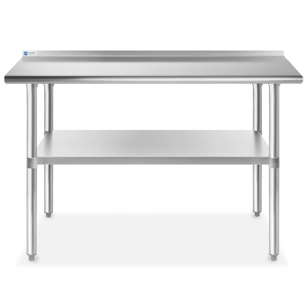 ステンレス製キッチン調理台 72 x 30インチ、バックガー - Commercial Kitchen Backsplash のレビューと価格