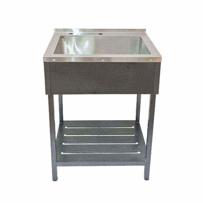 業務用自立型ユーティリティシンクテーブル、シングルボウルステ - Commercial Kitchen Backsplash のレビューと価格