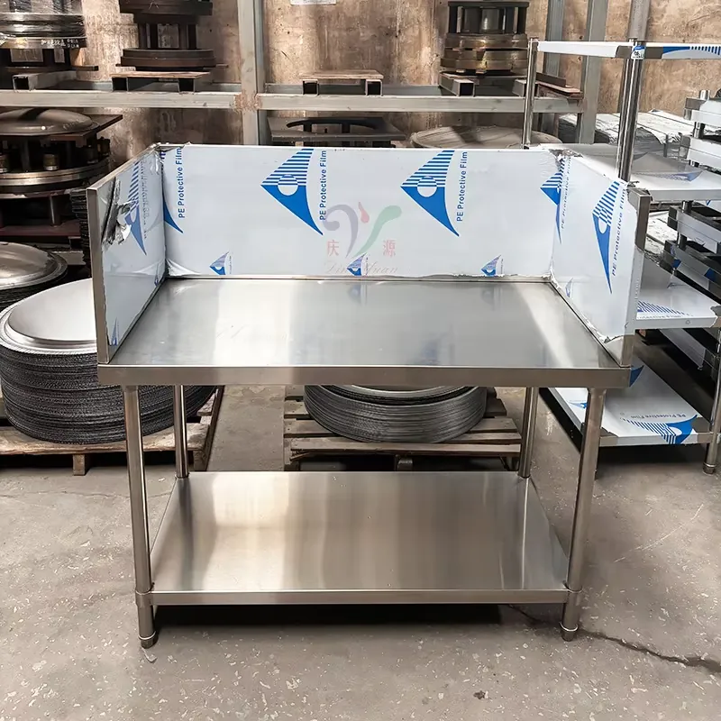 304ステンレス鋼製メタルプレップ＆ワークテーブル（バックパ - Commercial Kitchen Backsplash のレビューと価格