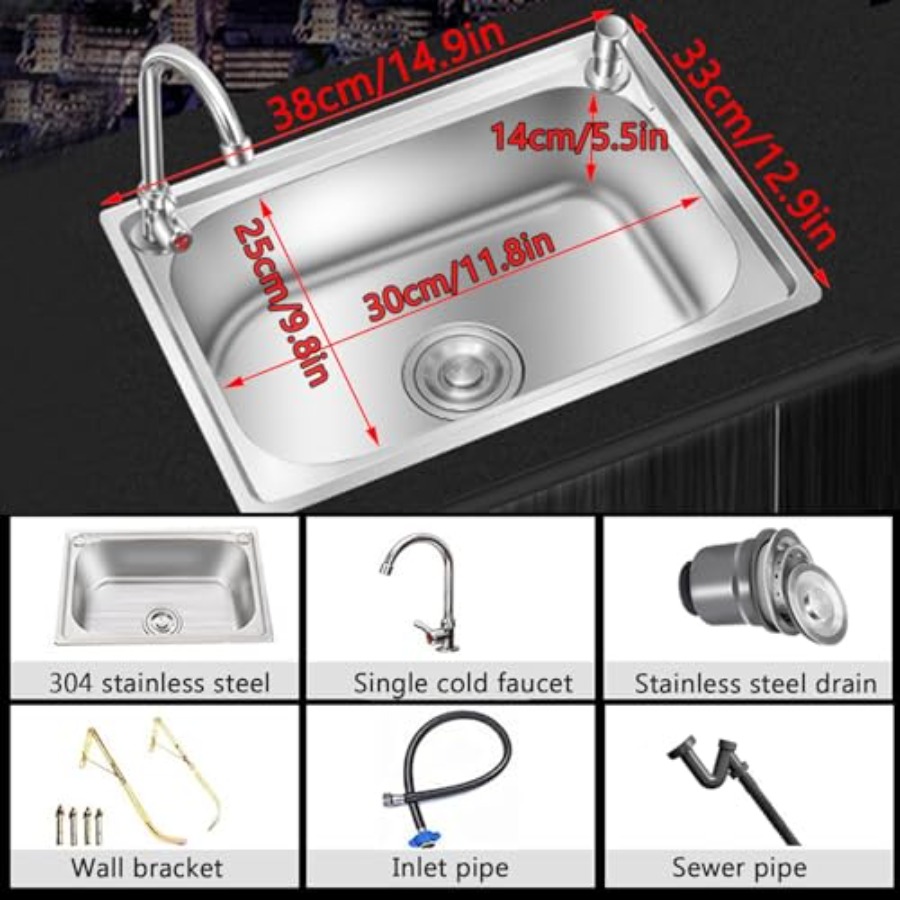 業務用壁掛けステンレス製手洗いステーション（キッチン、バー、 - Commercial Kitchen Usa のレビューと価格